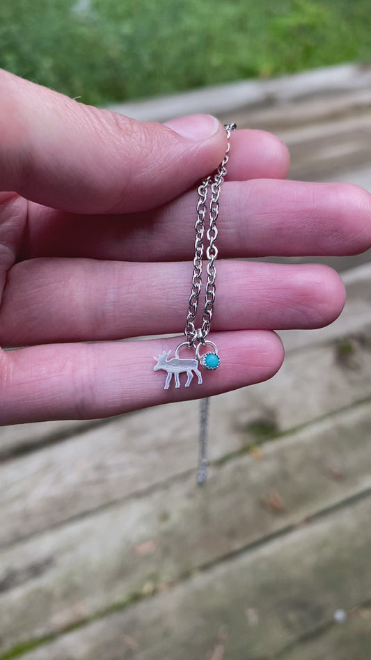 Moose Charm Necklace